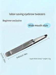 2/1pc Effortless Eyebrow Tweezers, Thickened Stainless Steel Material, Upgraded Non-Slip Handle And Rivet Lever Design, Easy To Pluck, Suitable For Eyebrows And Beard - View 3