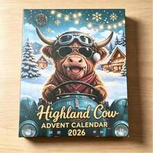 Innovative Design Highland Cow Wall Calendar Soft Cute Highland Cow Decor, Anime Figures, Halloween Party Favor, Mystery Box, Squishies - Multicolor - View 7