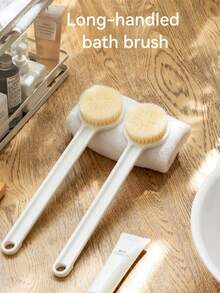 Long Handle Soft Bristle Bath Brush, Exfoliating Massage Brush, Unisex Body Cleaning Brush, Ergonomic Extended Handle, Suitable For Cleaning Back And Arms, Designed For People Who Care About Skin Cleansing, Bath Accessory, Christmas Gift - Multicolor - View 7