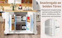 Kitchen Island Made Of Wood With 2 Doors And 6 Drawers With Storage On Wheels Black For Kitchen - White - View 9