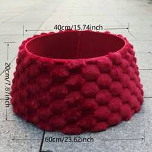 1pc Christmas Tree Collar, Plush Christmas Tree Collars For Artificial Trees, Farmhouse Rustic Tree Ring Tree Skirt For Christmas Home Decor - Christmas Tree Skirt - View 4