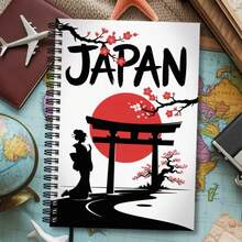 1pc Japanese Style Spiral Notebook - Cherry Blossom & Mount Pastel Design, Travel Women Student Office Elegant Landscape Art Gift Student Planner, Artistic Cover Design, Exquisite Craftsmanship, Japanese Theme & Design Daily Journal Recording Classroom Notes Office Memo Portable Writing Notebook, Suitable For Professionals, Students & Office Use - Perfect Gift Choice, Artistic Cover Design - One Book (50 Pages, 100 Pages) - View 7