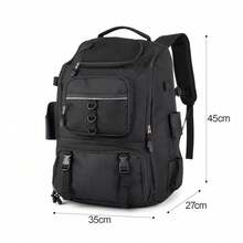 Feature‑Rich Fishing Gear Daypack, Multi‑Pocket Storage Rucksack For Organizing Angling Supplies In Different Outdoor Activity Scenarios - Black - View 3