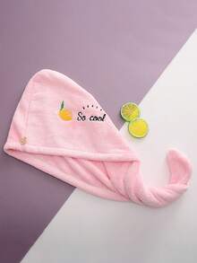 1 chiếc khăn lau tóc thêu hình sao trăng dễ thương, khăn quấn tóc turban microfiber thấm hút nhanh, mũ tắm cài nút mềm mại dùng khi tắm và gội đầu - Nhiều màu - Xem 9