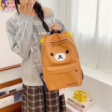 San-X Cute Bear Rilakkumas Large Capacity Fashion Student Backpack Shoulder Bag Gift - Multicolor - View 15