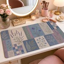 Grey Rose Patchwork Extended Mouse Pad, Cozy Quilted Garden Style Desk Mat, Soft Floral Pattern Computer Pad, Wide Keyboard Mat, Suitable For Country Style Office, Dorm, Laptop Setup, Handmade Decor, Gift, Non-Slip Rubber Bottom - View 18