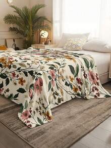 Soft & Comfortable Exquisite Printed Cute Animal Blanket, 2D Flat Print Pattern Multi-Purpose Blanket For Sofa, Bed, Outdoor Camping, Leisure, Home, Picnic, Travel, All Seasons, Modern Style, Polyester, Machine Washable - Multicolor - View 5