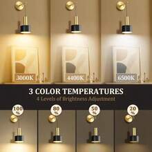 2pcs RGB Wall Lightp, Adjustable Height, Rechargeable Bulb With Remote Control, Ambient Wall Lamp For Living Room Bedroom Hallway Kitchen Interior Home Wall Lights - RGB Bulb - View 10