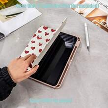 Heart Pattern Tablet Protective Case, Tri-Fold High-Transparency Acrylic With Pen Slot Protective Case. Tablet Protective Case Features: Tri-Fold Stand Design, Smart Sleep/Wake, Full Protection, Skin-Friendly Frame Material, Airbag Anti-Drop Frame, Multi-Angle Stand, Built-In Pen Slot, Precise Cutouts, Lightweight And Portable. Compatible With IPad Mini4/5 (7.9 Inch), Mini6/7 (8.3 Inch); Air1/2/3, IPad5/6/8 (9.7 Inch); IPad2019-2021, Pro10.5, Air3 Universal; Full Series Tablet Protective Case. Suitable For Holiday, New Year Gifts - Multicolor - View 5