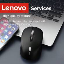 Lenovo 联想N220无线鼠标，适用于台式机、笔记本电脑、办公、家庭、游戏，USB接口，静音，便携 - 黑色 - 查看 7