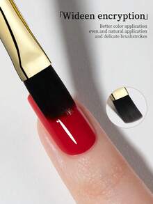 RS NAIL Wide Round-Tip Nail Art Brush With Golden Cap, Multifunction Painting Brush Pen For Painting Apply Color Gel Poly Extension Gel Builder Sculpting Gel Manicure Brush DIY Tools Perfect For Beginners & Professionals - Champagne - View 4