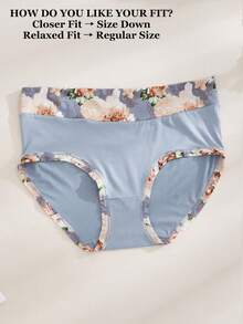 15pcs Plus Size Printed Comfortable Women Panties, Basic Intimate Underwear - Multicolor - View 8