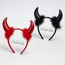 2pcs Halloween Horn Headband Women Costume Headwear - Multicolor - View 2