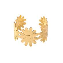 Exaggerated 304 Stainless Steel Open Bracelets For Women With Irregular Geometric Line,Chunky Wave-Shaped Bangles,Suitable For All Occasions As Gifts - AZ-011 - View 4