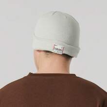 Nike Logo Polyester Outdoor Comfortable Casual Warm Embroidered Knit Beanie Unisex White - White - View 3
