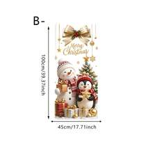 1pc Christmas Santa Claus Snowman Gift Box Star Window Sticker, Electrostatic Adsorption Removable Double-Sided Visible PVC Glass Decal, For Living Room Bedroom Door Window Glass Decoration, Christmas Decor - Multicolor - View 12