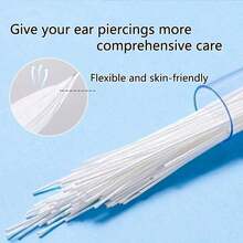 122pcs Ear Piercing Cleaning Swabs, Disposable Ear Piercing Care Cleaning Swabs, Anti-Clogging Ear Canal Cleaning Sticks, Used For Earwax Removal And Piercing Maintenance, Portable Ear Care Tool Set, Suitable For Travel, Daily Makeup Care, Personal Hygiene Essentials, New Year Gift - Multi-color - View 6