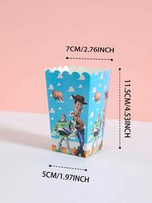 6pcs/12pcs/24pcs Anime Cartoon Theme Party Candy Boxes, Suitable For Halloween Party Decoration, Theme Party Gift Boxes, Candy And Cookie Boxes, Party Gift Bags, Party Gift Boxes, Suitable For Birthday Party, Candy And Popcorn Box Decoration, Suitable For Back To School Season Party, Holiday Essential Party Supplies - Multicolor - View 5