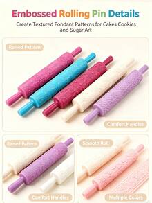 Crocodile Skin Texture Plastic Roller, Suitable For Hobbyists, Can Be Used To Make Coasters, Clay Crafts, Wedding Gifts, Suitable For Pottery Beginners - Multicolor - View 5