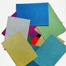 21pcs Assorted Colors Random Glitter Cardstock | A5/A4 Thickened Handmade Paper, Full Glitter, Rich Colors & Diverse Options, Suitable For Holiday Paper Cutting, Creative Greeting Card Making, Party Backdrop, Gift Box Decoration, Art Collage Creation, Starlight Texture DIY Art Cardstock - 21 Glitter Cardstock Sheets - View 6