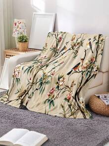 Soft And Comfortable Exquisite Printed Cute Animal Blanket, 2D Flat Print Pattern Multi-Purpose Blanket For Sofa, Bed And More, Outdoor Camping Leisure Blanket, Suitable For Home, Picnic, Travel, All Seasons Comfort, Modern Style, Polyester, Machine Washable - Multicolor - View 2