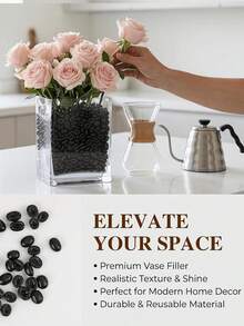 Mini Resin Artificial Coffee Beans Decor - Suitable For Vase Fillers, Party Table Centerpieces, Crafts, Home Kitchen, Cafe And Store Window Display Decoration, Photography Props - Multicolor - View 2