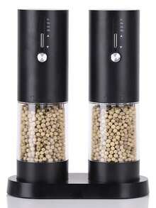 RAF Electric Salt And Pepper Grinder Set, Pepper Grinder, Rechargeable, 500mAh Lithium Battery, Adjustable Coarseness, One-Hand Operation, Electronic Spice Grinder With Decorative Base And LED Light - Multicolor 1 - View 13