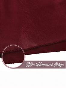 6/12/24pcs Square Satin Napkins, Glossy Silk Napkins, 17 X 17 Inches, Soft Smooth Fabric, Suitable For Wedding Reception Party Decoration (Burgundy) - Burgundy - View 7