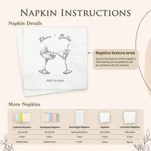 20/50/100pcs Personalized Cocktail Napkins, 3-Ply Custom Rehearsal Dinner Napkins For Table Decorations, Disposable Beverage Dessert Napkins For Party, Wedding, Anniversary, Engagement , Bachelorette , Bachelor , Bar, Custom Event Napkins - White - View 4