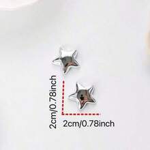5/10 Pcs Silver Star Refrigerator Magnets, Acoustic Panel Magnetic Stickers, Kitchen Fridge Decor, Refrigerator Door Decoration, Photo Holder, Holiday Gift - A - View 4