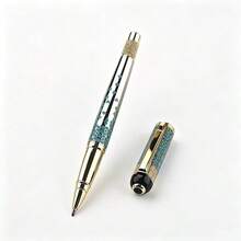 Metal Ballpoint Pen Set Vintage Green Pattern Metal Rollerball Pen With Pen Pouch Business Office Writing Gift Pen For Men Women - 1350 - View 11