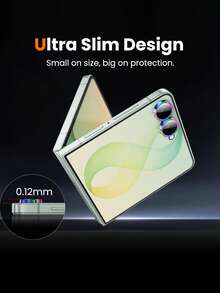 1 Pack [2026 New] 9H Tempered Glass Camera Lens Protector ForSamsung Galaxy Z Flip 8/Z /Z Flip 6/Z Flip 5, CD Pattern Colorful Independent Metal Ring Cover, Strong Adsorption, Anti-Scratch And Ultra-Thin, No Bubbles, Easy To Install, Packaging Included, Perfect Gift For Family And Friends - Multicolor - View 4