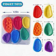 Soft Texture Stress Relief Sensory Soothing Stone, Suitable For Students, Relieves Anxiety And Stress (Random Color) - Multicolor - View 3