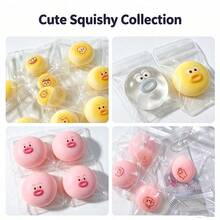 20pcs Cute Soft Squeeze Nose Pendant, Soft Bag Accessory, Transparent Stress Relief Expression Ball, Anxiety Relief Toy, Fingertip Toy, Hand Pressure Relief, Easter Toy, Squeeze Toy, Stress Relief Toy, Anxiety And Relaxation, Party Gift, Gift Bag Filler Prize, Birthday, Soft Squishy Toy - Multicolor - View 2