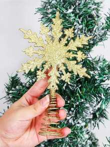 Đỉnh cây thông Noel hình bông tuyết kim tuyến 8 inch màu vàng bạc, đồ trang trí cây thông Noel, tiệc năm mới, trang trí lễ hội, trang trí nhà trong nhà - Nhiều màu - Xem 6