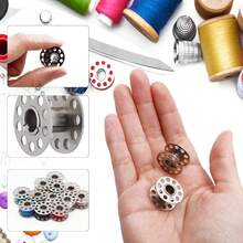 EDCUEBE7 5-10/20/30pcs Industrial Sewing Machine Bobbins With Hole Iron Spindle Core, Durable Aluminum Bobbins With Grooves, Clothing Machinery Sewing Accessories, Suitable For Bernina Brother Riccar Baby Lock Pfaff 1200 Sewing Machines #55623S #SA159#H12413002 (Random Scissor Color) - With Holes - View 3