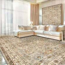 1PC Bohemian Style Yellow & Brown Geometric Outdoor Rug, Soft Durable Absorbent Polyester Fiber Carpet, Suitable For Patio Living Room Dining Area, Non-Slip Machine Washable Design, Suitable For Indoor And Outdoor Use - 3 - View 5