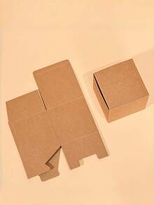 10pcs/20pcs/30pcs 10*10*10cm Gift Boxes, Small Gift Boxes, Black/White/Natural Kraft Paper Boxes With Lids, Suitable For Party Favors, Candle Packaging, Birthday, Wedding, Party Gift Decoration, Christmas Gift Decoration And Other Gift Boxes, Garden - Multiple Styles - View 3