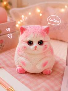 somoving Fluffy Cat Mochi Squishy Slow Rebound Tactile Stress Relief Fingertip Toy, Cute Mini Cat Figurine, Creative Classroom Reward And Holiday Surprise Gift, Suitable For All Ages - Multicolor - View 1