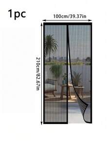 1pc Soft Mesh Magnetic Screen Door, Breathable Mosquito & Fly Proof Net, Easy Install Self-Adhesive Soft Door Curtain, Suitable For Year-Round Use, Fits Front Door, Sliding Door, Fly Screen/Insect Mesh - Multicolor - View 17
