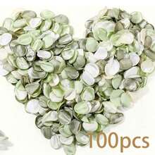 50/100/300/500/1000pcs Silk Rose Petals, Wedding Petals, Green Mixed Artificial Rose Petals, Realistic Petals For Proposal Basket, Aisle, Bride Party Table Decor - Four Colors Of Rat Tail Green - View 11