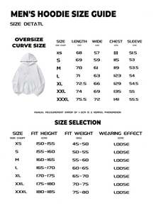 Autumn Men's Hoodie With Skull & Dollar Print "MONEY NOT FRIENDS" Back Graphic, Long Sleeve, Ribbed Trim, Y2K - Cailan - View 8