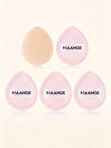 MAANGE 5/10pcs Professional Makeup Sponges, Dual-Use Dry & Wet, Portable Makeup Powder Puffs, Essential Travel Makeup Accessories, Suitable For Liquid Cosmetics, Makeup Tools For Home Or Outdoor Use, Gift For Girls. - Pink - View 4