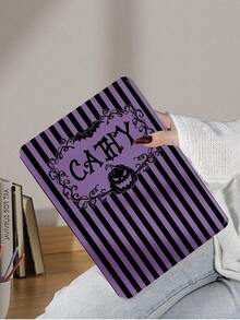 1pc Personalized Customized Couple Family Pet Signature Polka Dot Anti-Drop Protective White Leather Tablet Case For IPad Pro 13, Air 13 - White - View 4