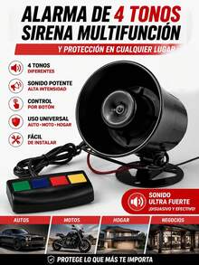 4-Tone High Volume Car Horn - DC 12V, 4 Unique Sounds, Key Control, Durable ABS Material, Suitable For Cars, Trucks, Trailers, Motorcycles - Audio Experience Enhancing Speaker Amplifier, Truck Horn - 12V - View 5