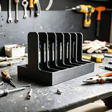 Multi-Slot Pliers Storage Rack, Desktop Tool Organizer Pliers Stand, Suitable For Electricians, Jewelers And DIY Enthusiasts Garage Drawer Organizer, Non-Slip Workbench Holder, Compatible With Needle Nose Pliers And Diagonal Cutters. - Black - View 8
