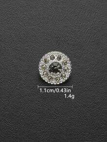 8pcs Round Fully Beaded Gold Small Buttons, Suitable For Shirts, Cardigans, Dresses, Coats, Sweaters, Jackets Decoration, Hand-Sewn Buttons, Suitable For Handheld Flower Gift Boxes, Shoes, Hats, Luggage DIY Accessories - Multicolor - View 17