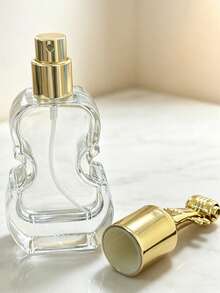 30ml Violin-Shaped Refillable Perfume Spray Bottle, Transparent Empty Glass Perfume Atomizer With Gold Violin Cap, Fine Mist Leak-Proof Portable Cosmetic Dispenser, Reusable Mini Perfume Container, Suitable For Travel, Women's Birthday Gift - Multicolor - View 1