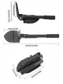 Multifunctional Folding Shovel, Camping Gear, Portable Car Tool, Garden Trowel, Outdoor Survival Tool, 4-In-1 Outdoor Survival And Camping Tool With Saw And Bottle Opener - Multicolor - View 3