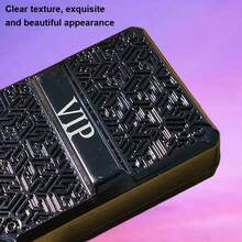 TRTY 1 pieza Adaptador protector de cinturón de para coche, accesorio de decoración para coche con textura de metal en relieve VIP, patrón en relieve exquisito universal para interior de coche, disponible en plata y metal oscuro - Adaptador de correa VIP - Ver 5